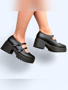 Dolls Kill/Nasty Gal Mary Jane Platform Heels - Black